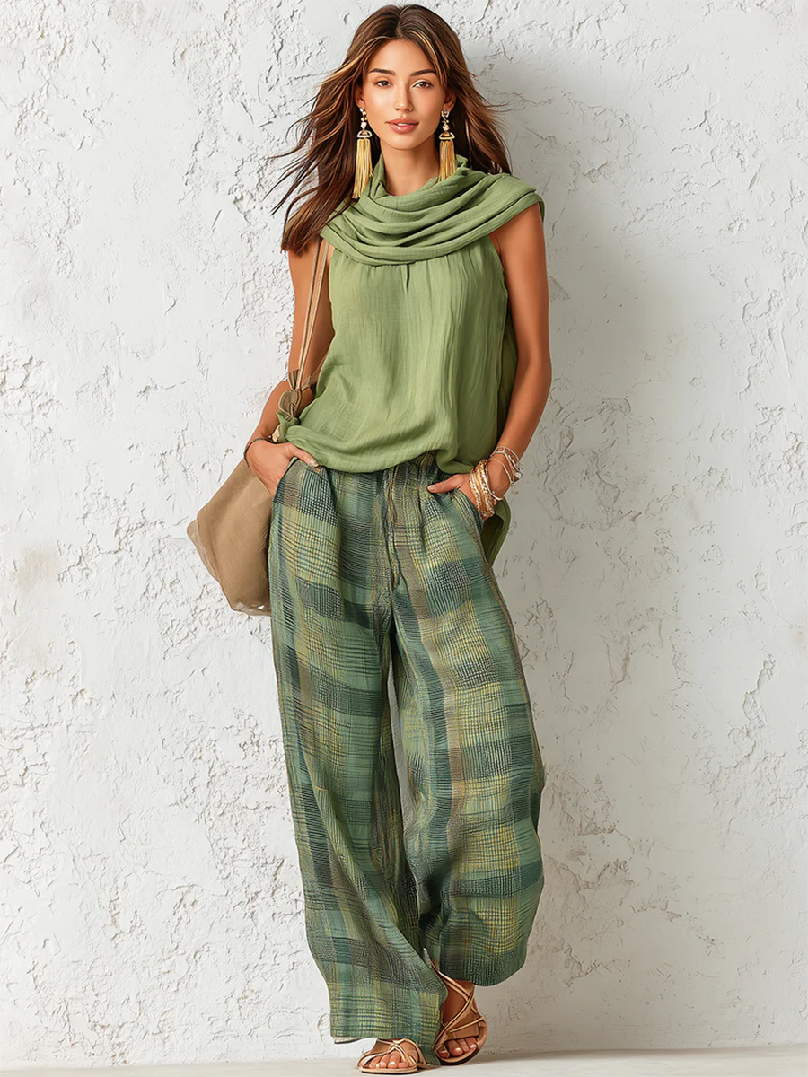 Columba™ | Conjunto de Pantalón Ancho