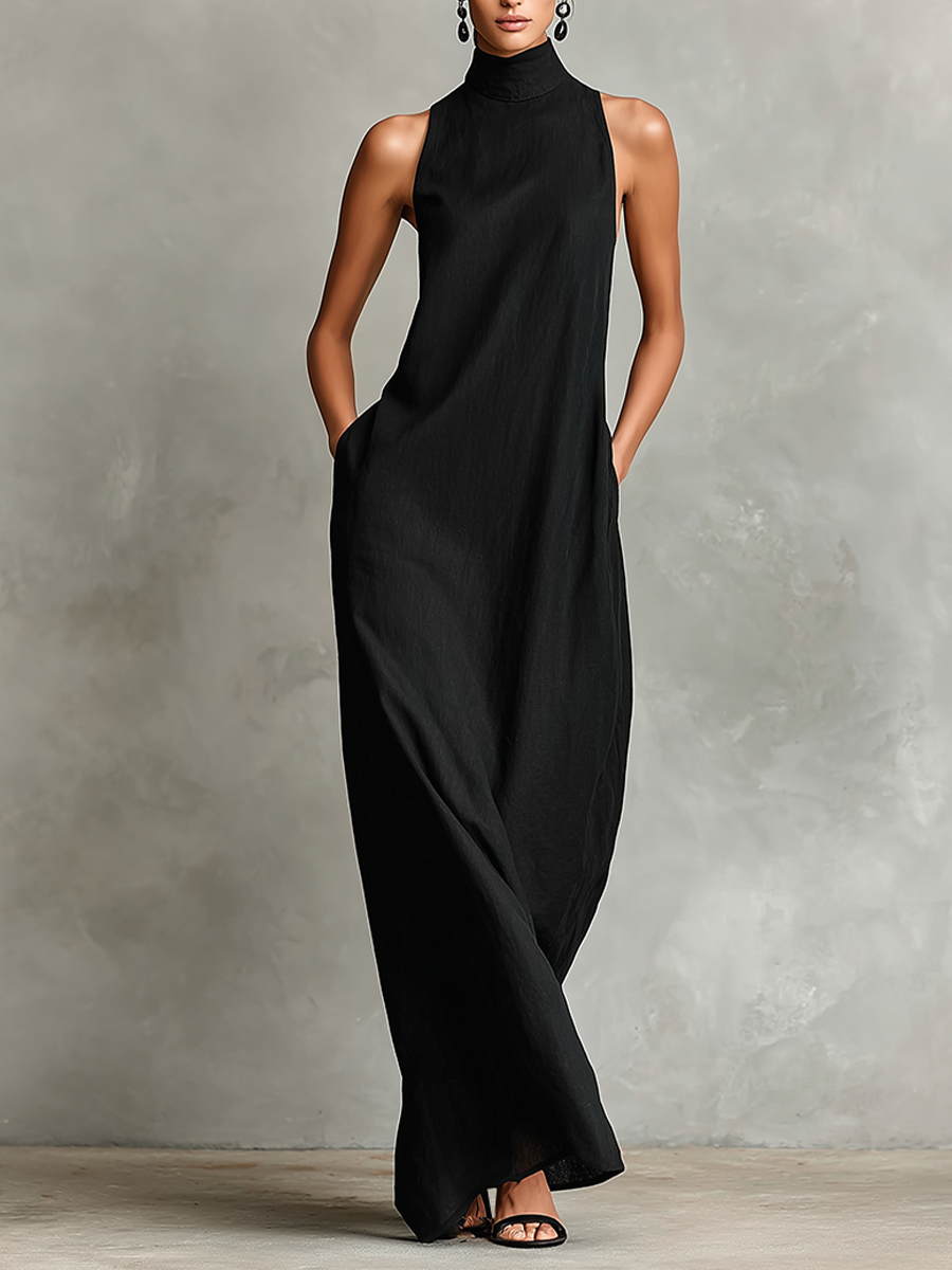 Edelmira™ | Vestido Largo de Cuello Alto