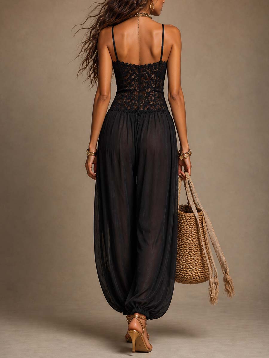 Adelina™ | Mono de Encaje con Cuello Halter