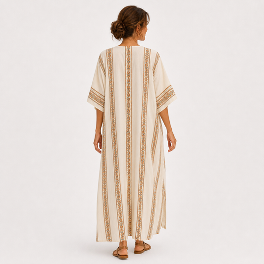 Caftán Dalia Beige Étnico