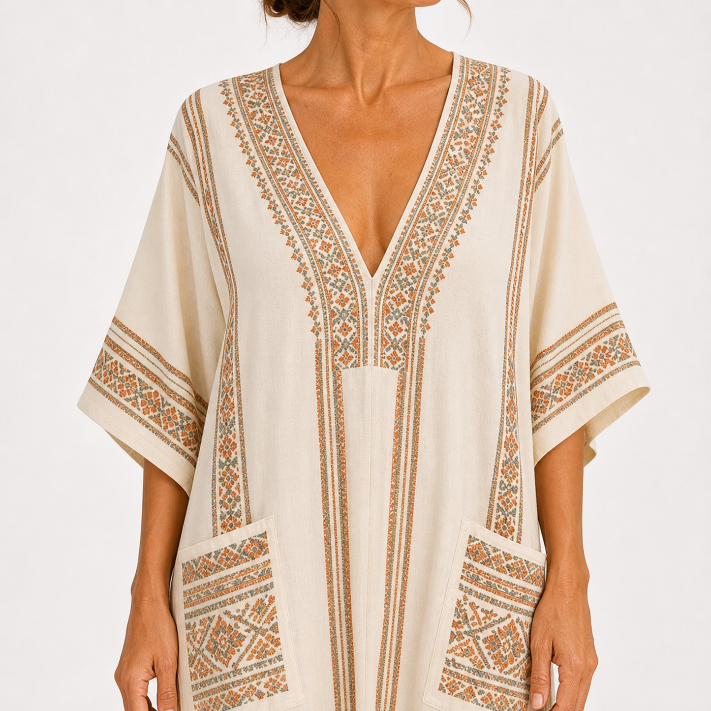 Caftán Dalia Beige Étnico