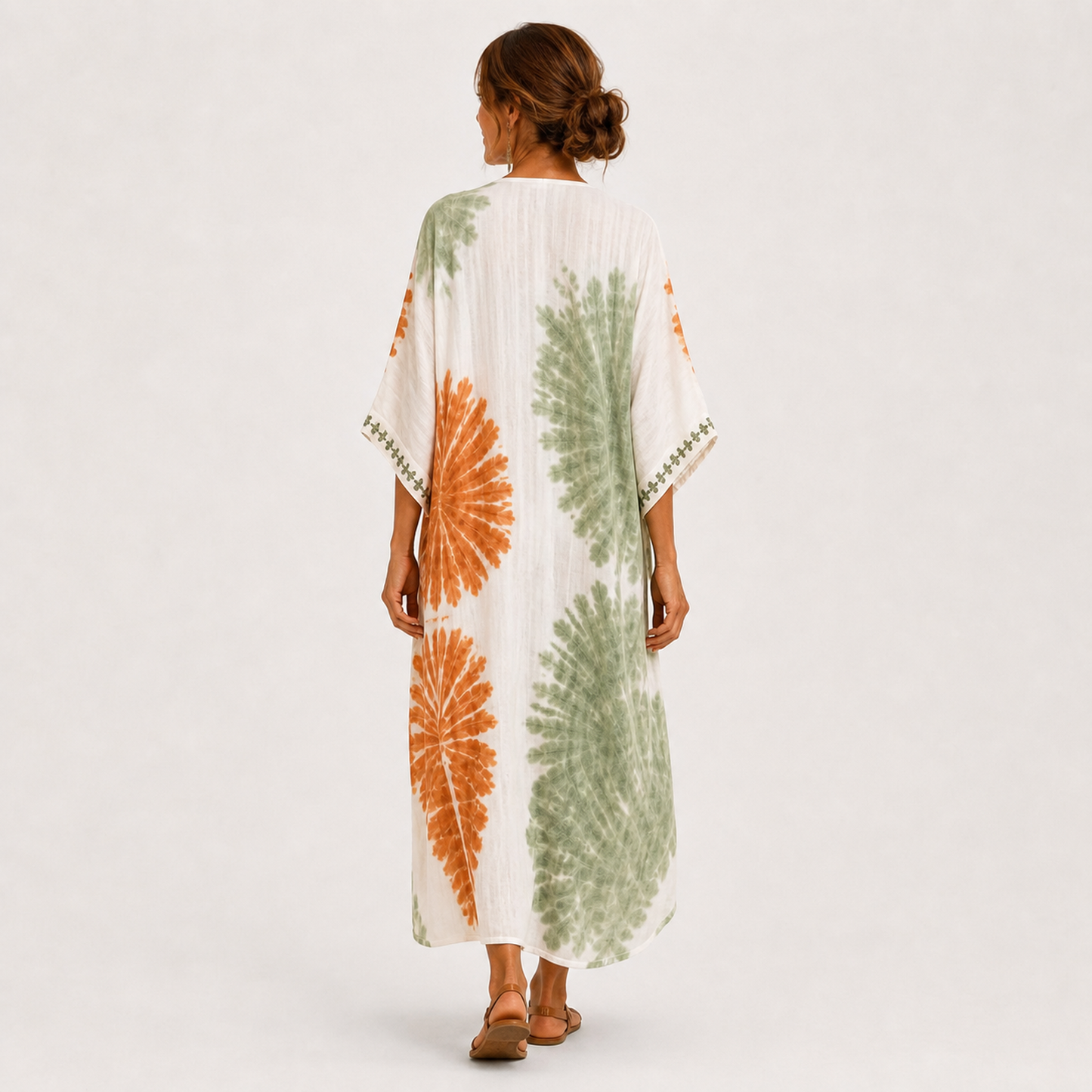 Caftán Mariam Tie-Dye Verde