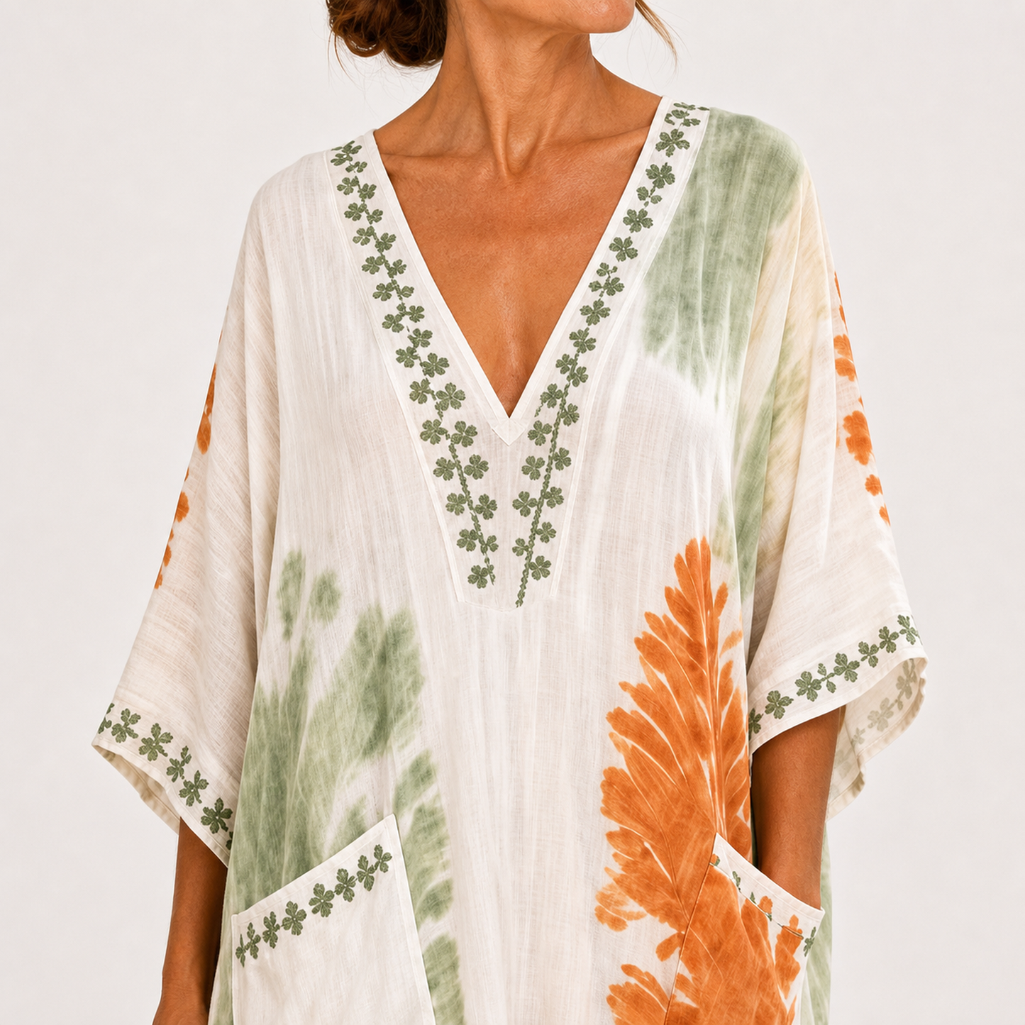 Caftán Mariam Tie-Dye Verde