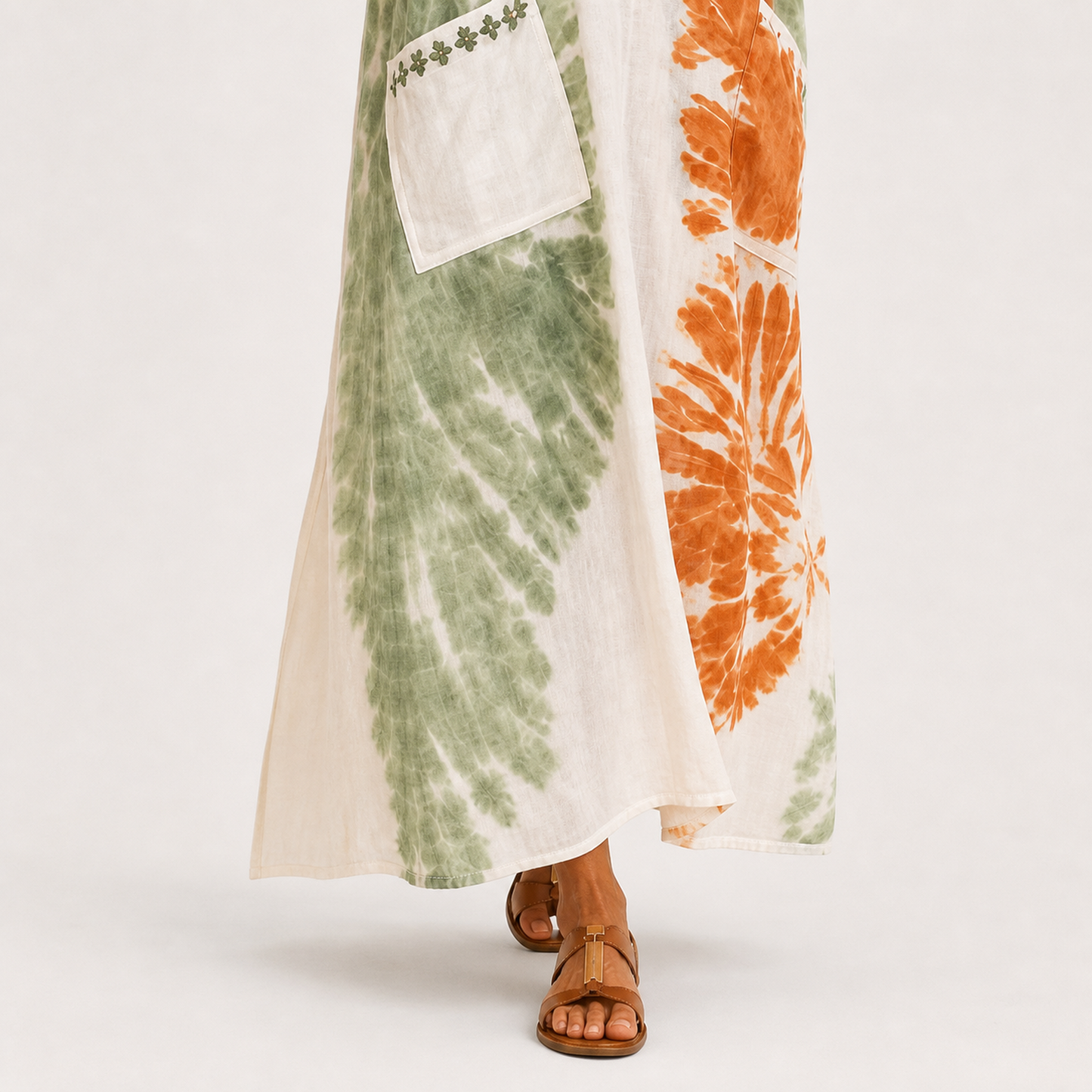 Caftán Mariam Tie-Dye Verde