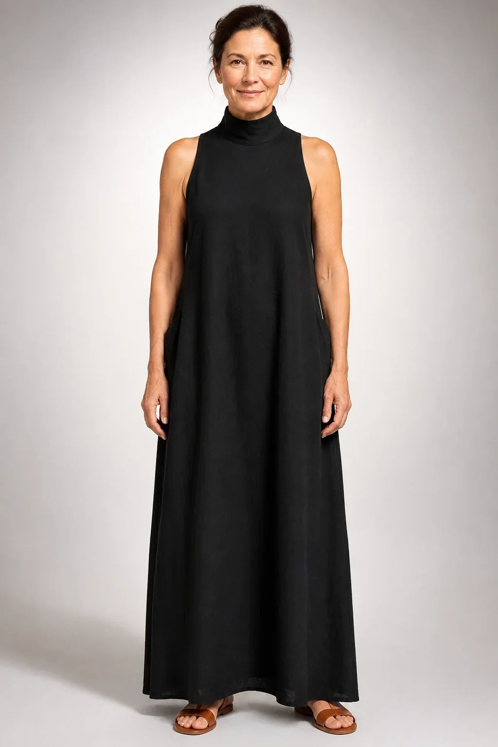 Edelmira™ | Vestido Largo de Cuello Alto