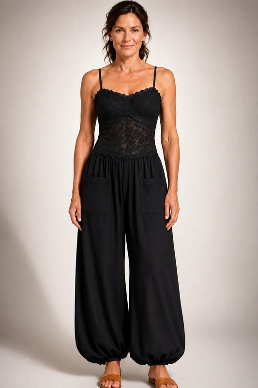 Adelina™ | Mono de Encaje con Cuello Halter