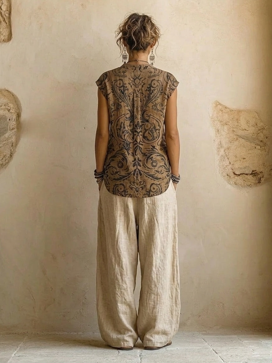 Sagrario™ | Conjunto de Tres Piezas Estampado
