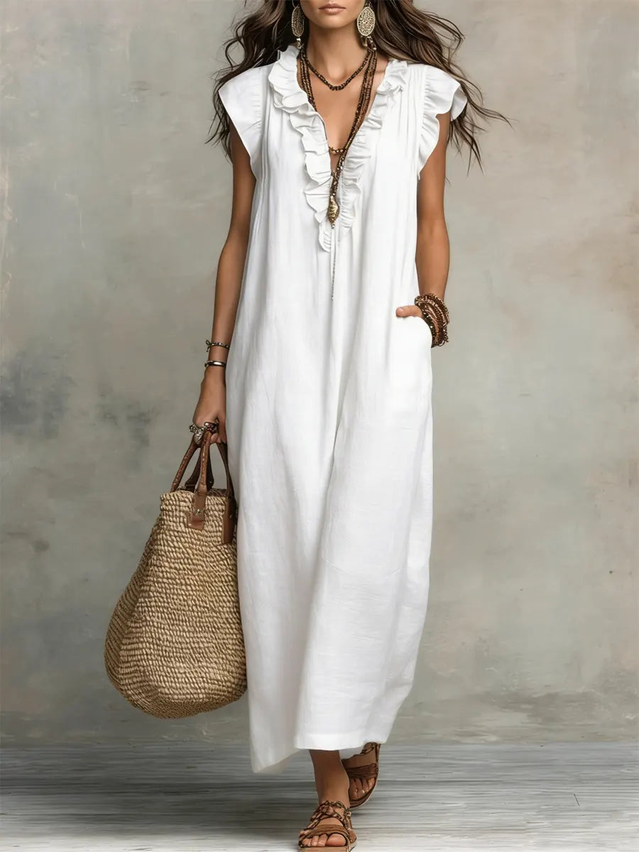 Rosaura™ | Vestido Largo Boho Fluido